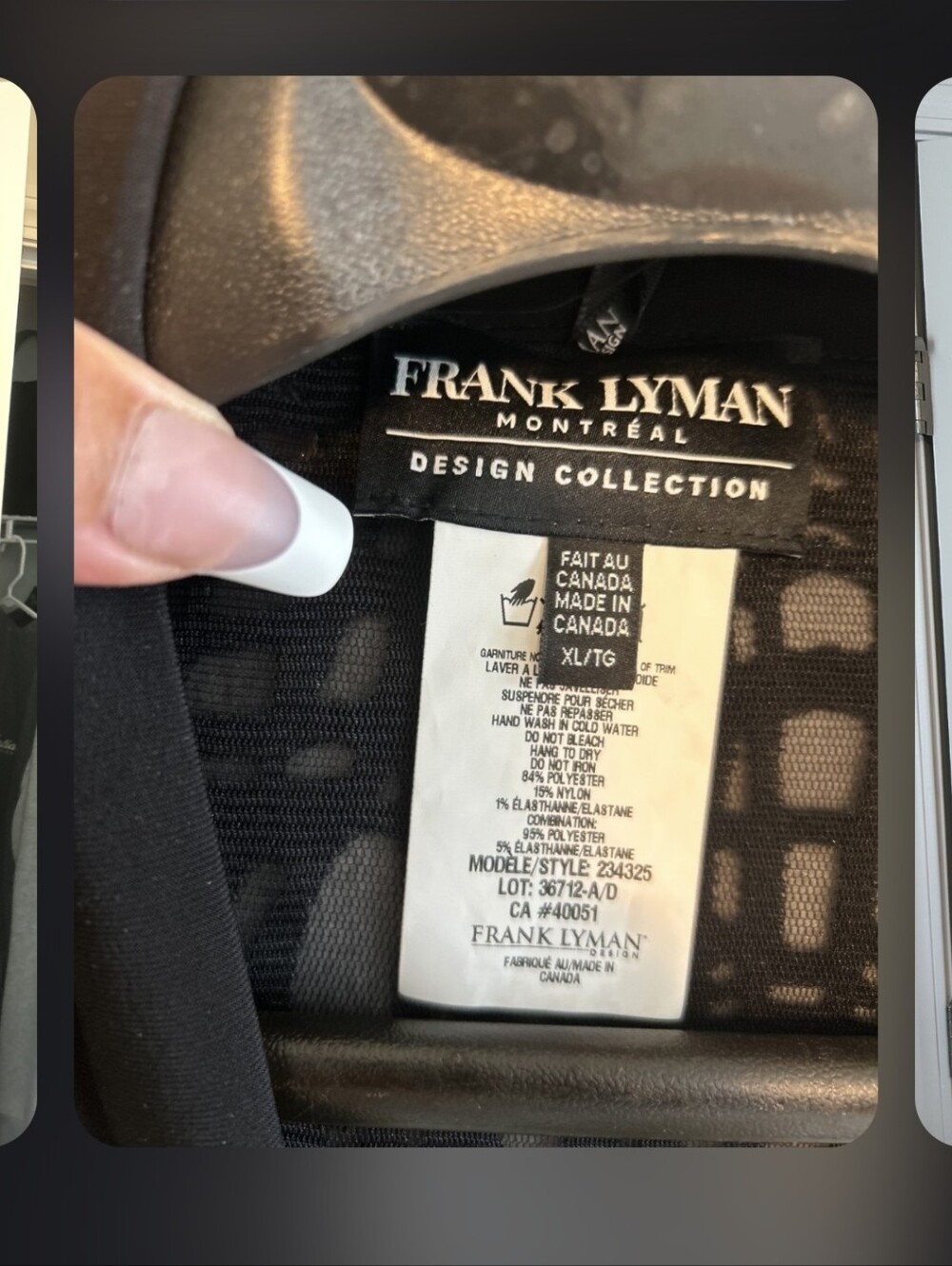 Frank Lyman Design Sheer Black Open-Front Layering Jacket - Picture 2 of 2